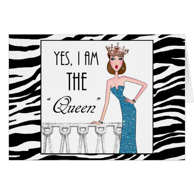 Ja, jag är "drottningen" OBS kort (Framsidan Horizontal)