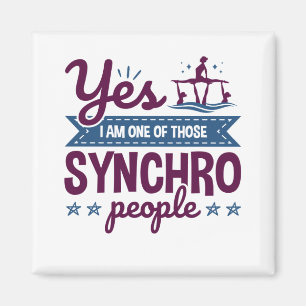 Ja, jag är en av de där Synchro People Swimming Magnet