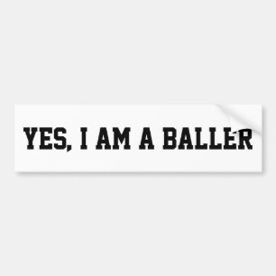 Ja, jag är en baller bildekal