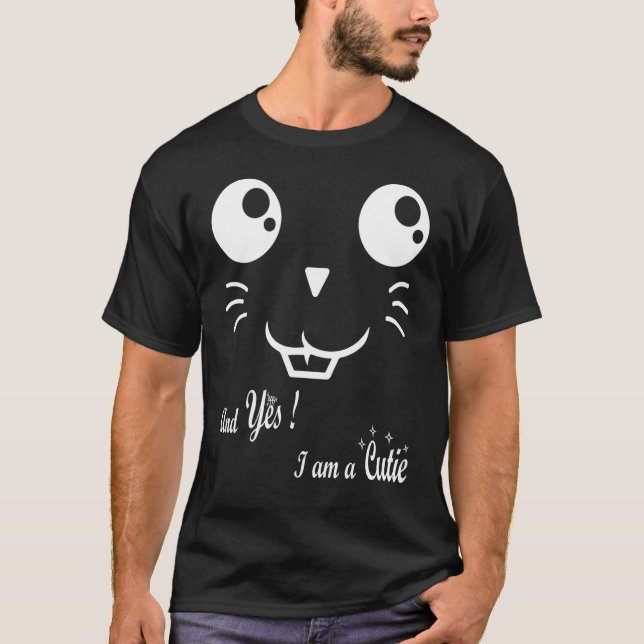 Ja, jag är en Cutie T Shirt (Framsida)