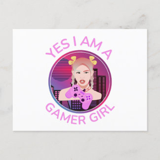 Ja, jag är en Gamer Girl Inbjudan Vykort