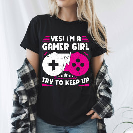 Ja jag är en gamer tjej Roligt videospel present s T Shirt