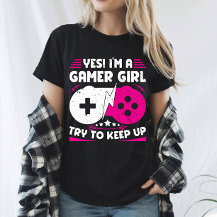 Ja jag är en gamer tjej Roligt videospel present s T Shirt
