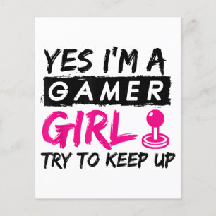 Ja jag är en Gamer Tjej Spelande Tjej