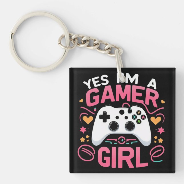 Ja jag är en gamerflicka: Rosa & vit kontroll (Framsidan)