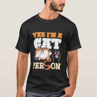 Ja Jag Är En Kattperson Söta Kattdjur Vibbar T Shirt