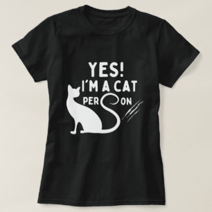 Ja, jag är en kattperson t shirt
