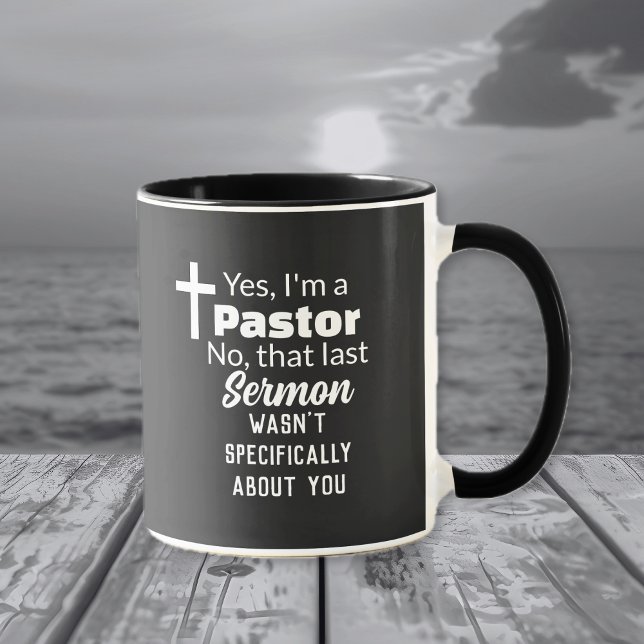 Ja, jag är en pastor, predikan inte om dig rolig mugg (Yes I'm A Pastor, Sermon Not About You Funny Mug)