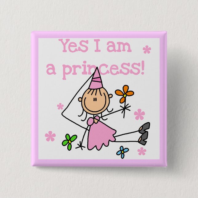 Ja, jag är en prinsessa knapp (Framsida)