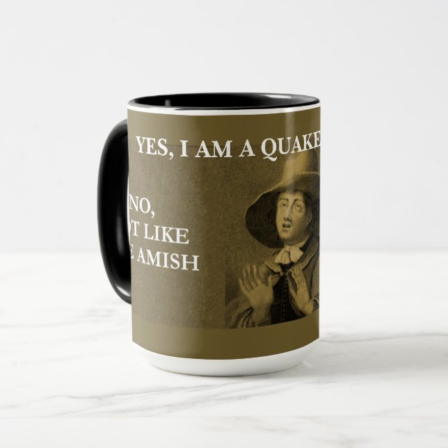 Ja, jag är en Quaker... Mugg (Framsida vänster)