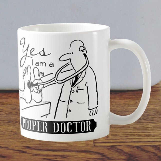 Ja, jag är en riktig Doktor. Kaffemugg (Skapare uppladdad)