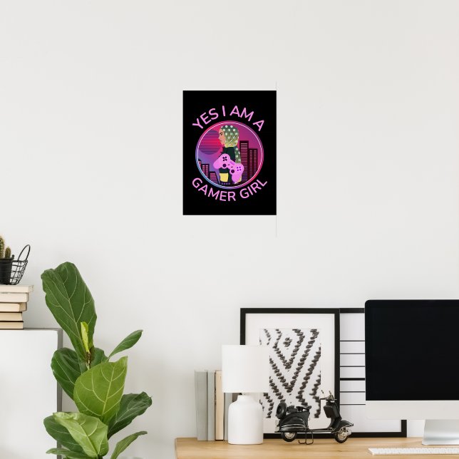 JA JAG ÄR EN SPELARFlicka Poster (Hemmakontoret)