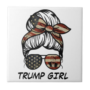 Ja, jag är en trumpflicka som tar över den - Trump Kakelplatta