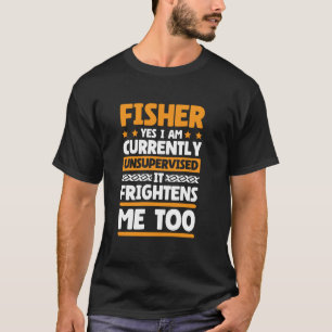 Ja Jag Är För Närvarande Obevakad Fiskare För Fisk T Shirt