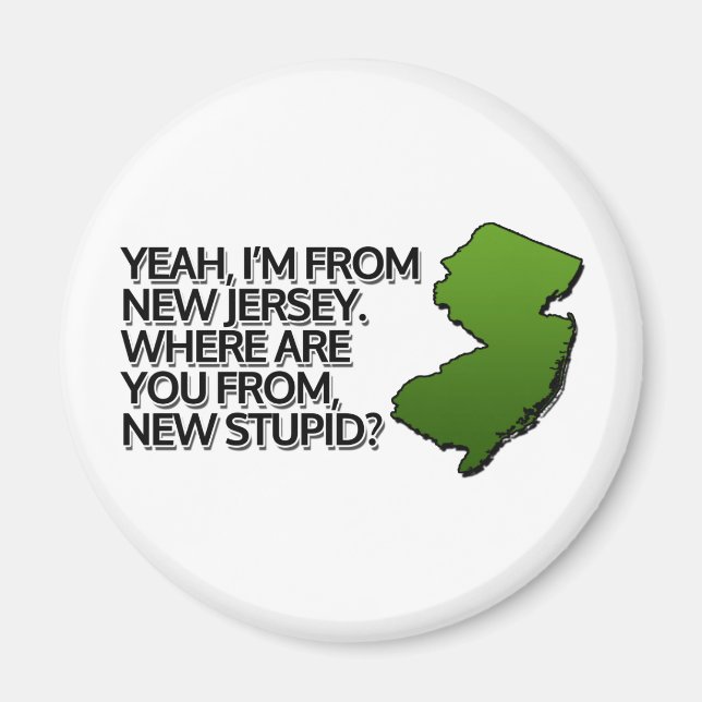 Ja, jag är från New jersey. Magnet (Framsidan)
