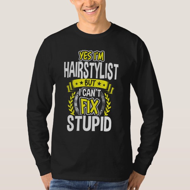 Ja, jag är frisör t shirt (Framsida)