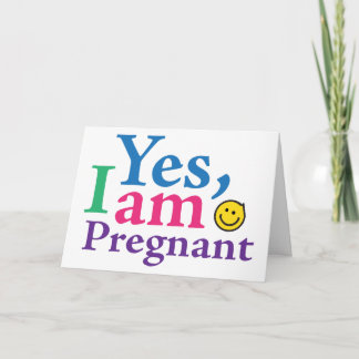 Ja, jag är gravid meddelande