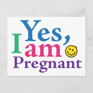 Ja, jag är gravid meddelande vykort