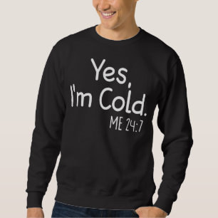 Ja, jag är Kall 247 fina vinterklänningar för Wome Lång Ärmad Tröja