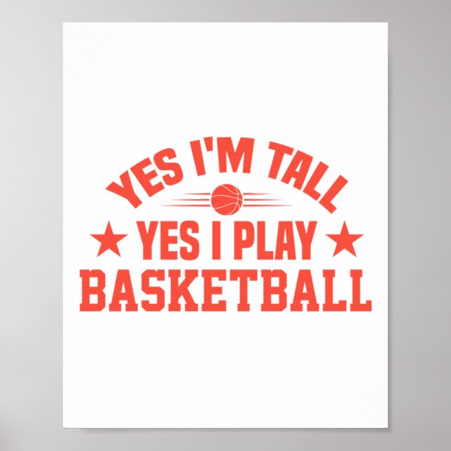 Ja jag är lång Ja jag spelar basket  Poster (Framsidan)