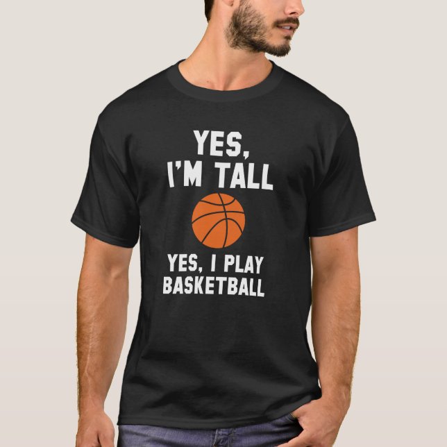 Ja, jag är lång. t shirt (Framsida)