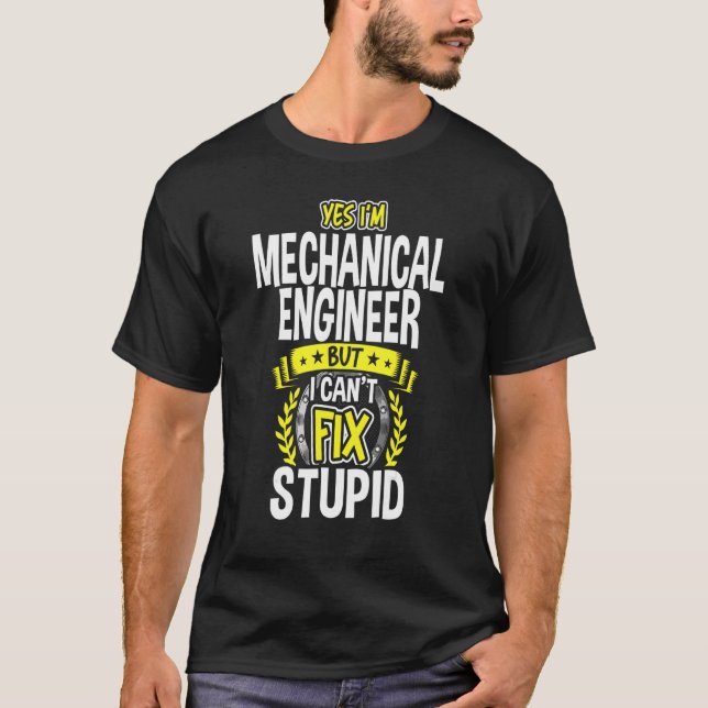 Ja, jag är maskiningenjör t shirt (Framsida)
