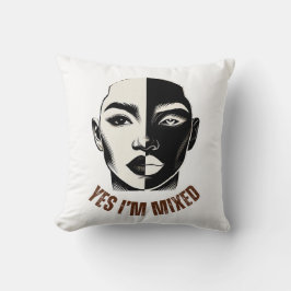 JA JAG ÄR MIXED Mångfald Ansikte Dekorativ kudde