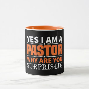Ja, jag är pastor mugg