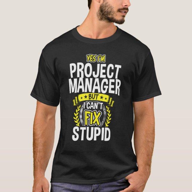 Ja, jag är projektledare t shirt (Framsida)