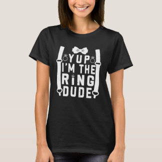 Ja, jag är Ring, Coola Bröllop Ring Bearer T Shirt