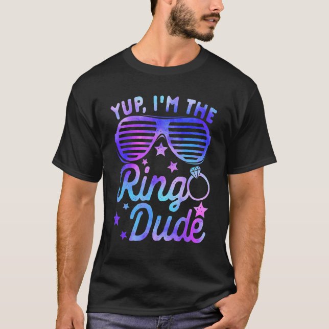 Ja, jag är Ring-Coolan Ring Bearer Bröllop T Shirt (Framsida)