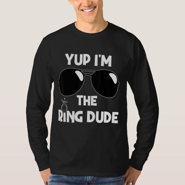Ja, jag är Ring, Ring Bearer Bröllop Ring Dud T Shirt (Framsida)