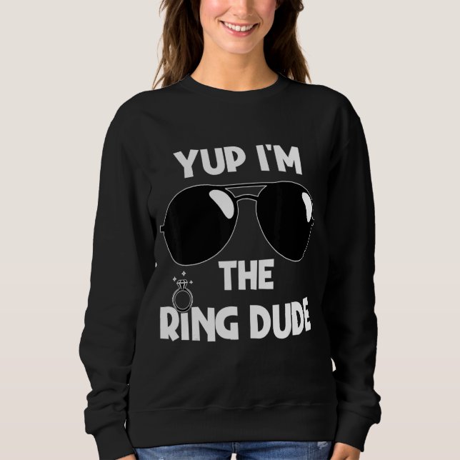 Ja, jag är Ring, Ring Bearer Bröllop Ring Dud T Shirt (Framsida)