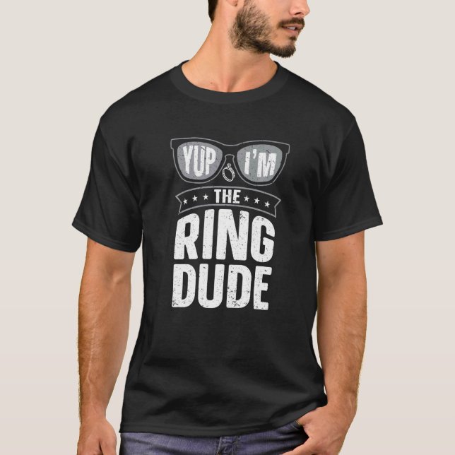 Ja, jag är Ring, Ring Bearer Bröllop T Shirt (Framsida)
