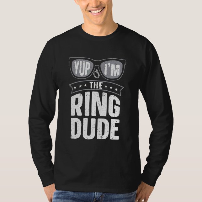Ja, jag är Ring, Ring Bearer Bröllop T Shirt (Framsida)