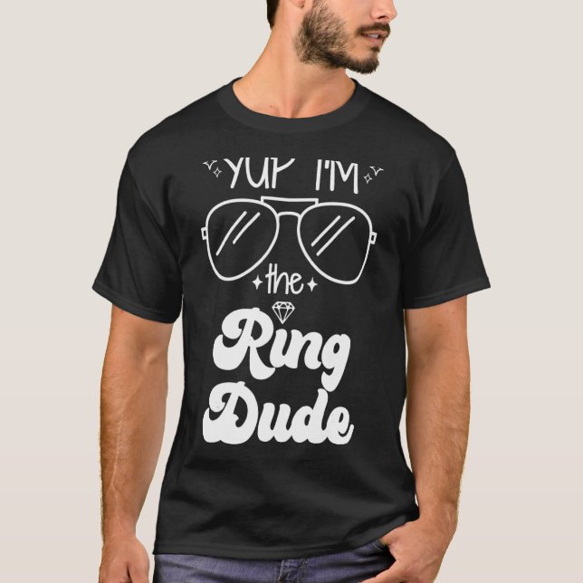 Ja, jag är Ring, Ring Bearer-Bröllopsfesten T Shirt (Framsida)