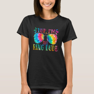 Ja jag är ringkillen Söt Tie Dye pojkars bröllop T Shirt