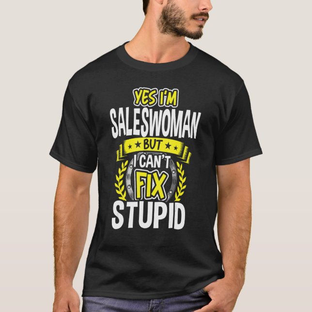 Ja, jag är Saleswomen T Shirt (Framsida)