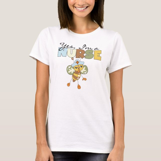 Ja, jag är sjuksköterskor T-shirts och gåvor (Framsida)