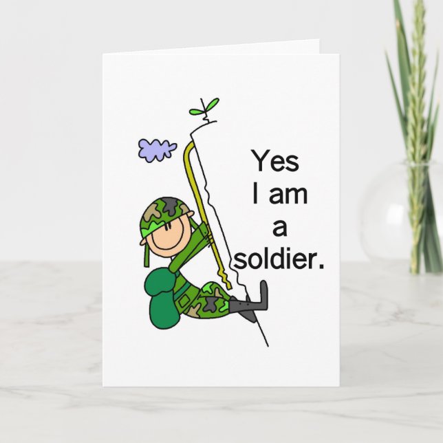 Ja, jag är soldat kort (Framsida)