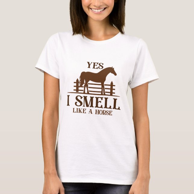 Ja, jag är som en häst t shirt (Framsida)