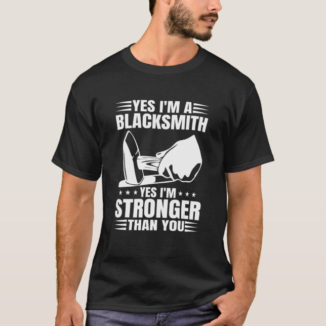 Ja, jag är starkare än du Blac. T Shirt (Framsida)