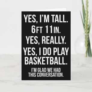 Ja, jag är Tall and Play Sketll Roligt 6'11''s Tee Kort