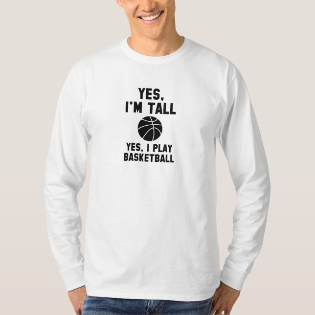 Ja, jag är Tall. Tee Shirt (Framsida)