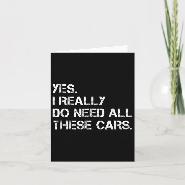 Ja, jag behöver verkligen alla dessa roliga bil  kort (Framsida)