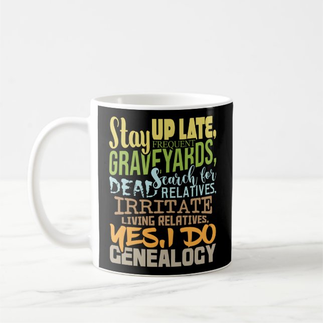 Ja, jag gör en genealogy-genealogist-ancei... kaffemugg (Vänster)