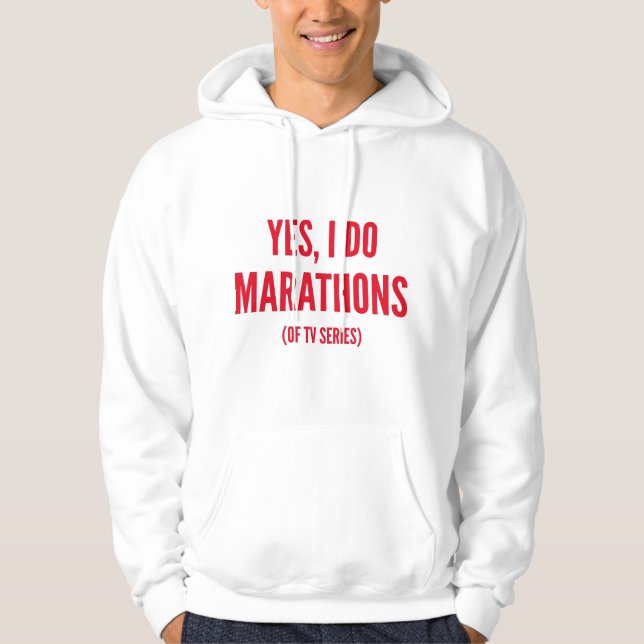 Ja, jag gör Marathons Hoodie (Framsida)