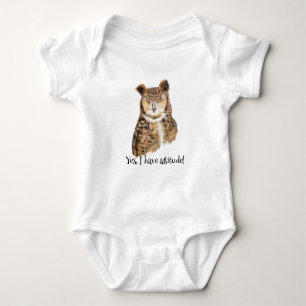 "Ja, jag har attityd!" Offertkonst för Uggla Älska T Shirt