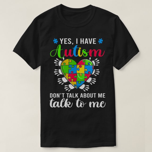 Ja, jag har autismmedvetenhet, autismmedvetande ha t shirt (Design framsida)