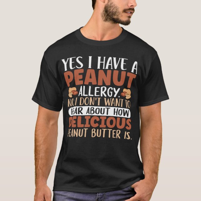 Ja, jag har en jordskalsallergi, jag vill inte läk t shirt (Framsida)
